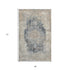 4' X 6' Beige and Gray Medallion Area Rug